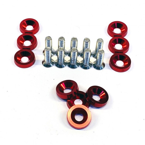aluminum cnc machined washers and bolts pack of 10